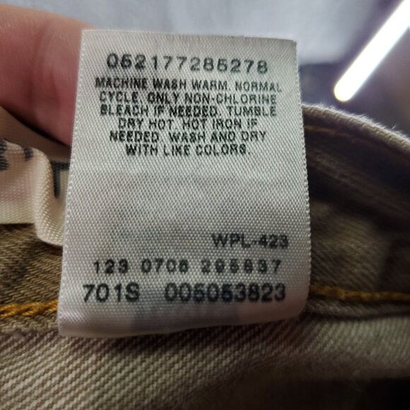 Levis Jeans Mens 34x30 Tan 505 Regular Fit 100% Cotton Made In Hong Kong - Picture 6 of 14